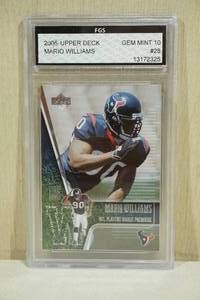 lot 152 image: 2006 Upper Deck Mario Williams #28 Rookie Football Card - FGS 10