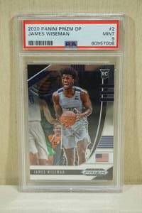 lot 160 image: 2020 Panini Prizm DP James Wiseman #2 Rookie Basketball Card - PSA 9