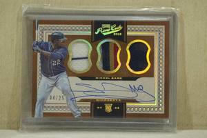 lot 166 image: 2016 Panini Prime Cuts Miguel Sano #58 Auto Jersey Rookie Baseball Card - 425