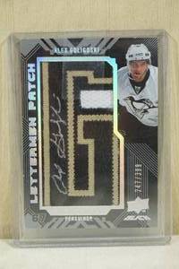 lot 173 image: 2008 Upper Deck Black Alex Goligoski Signed Letterman Patch Rookie Hockey Card - 247399