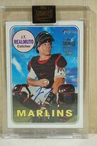 lot 179 image: 2022 Topps Archives J T Realmuto #388 Signed Baseball Card - 1548