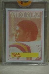 lot 190 image: Topps Vault 1983 Willie Teal Proof Football Card