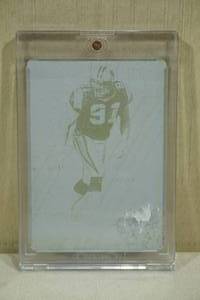 lot 213 image: 11 - 2016 Absolute Kevin Greene #148 Yellow Printing Plate Football Card