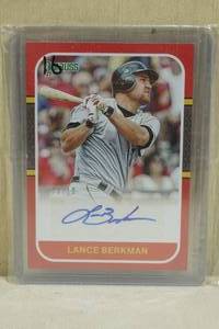lot 218 image: 2021 Donruss Lance Berkman #87S-LB Signed Baseball Card - 310
