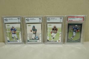 lot 230 image: Graded Football Cards - Gonzalez, Kolb, Irons, Donald Brown