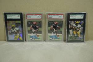 lot 231 image: Graded Akili Smith Football Cards - 1999 Collectors Edge, Fleer Ultra, Playoff Prestige