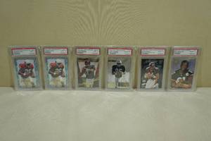 lot 232 image: Graded Football Cards - Thomas Jones, Redman, Porter, Griese, Edwards