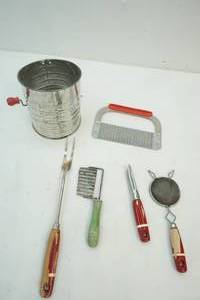 lot 35 image: vintage kitchen utensils