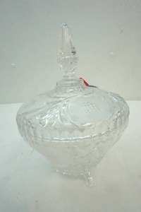 lot 10 image: lead crystal dish