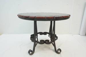 lot 167 image: iron wrought patio table