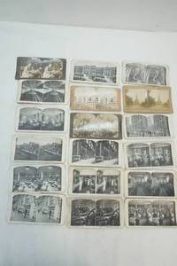 lot 267 image: antique stereo viewer cards
