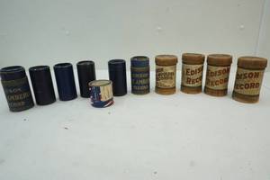 lot 397 image: antique Edison music cylinders