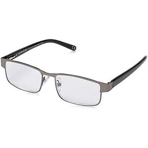 Lot of THREE (3) pairs - Foster Grant Square Reading Glasses, GunmetalTransparent,  2.50