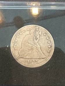 1877 Seated Liberty Quarter
