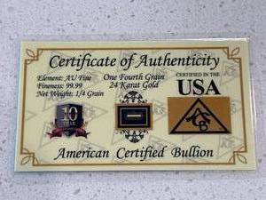 � Grain 24kt Gold Bar (small)