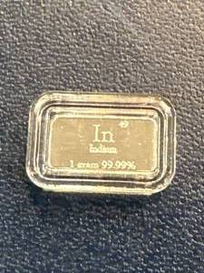 1 Gram 99.99 Pure Element Indium