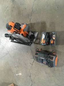 RIDGID  18V Subcompact Brushless 6-12 in. Circular Saw Kit with 2 Batteries and Charger Review all pictures