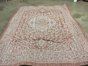 JONATHAN Y  Sinjuri RedTaupe 9 ft. x 12 ft. Medallion Textured Weave IndoorOutdoor Area Rug