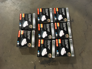 Lot of Commercial Electric  6 in. Selectable CCT Integrated LED Recessed Light Trim with Night Light Feature 670 Lumens 11-Watt Dimmable, Customer returns, review all pictures