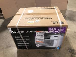 lot 3 image: LG Electronics  10,000 BTU 115-Volt Window Air Conditioner LW1017ERSM Cools 450 Sq. Ft. with ENERGY STAR and Remote, Wi-Fi Enabled Customer return Review all pictures