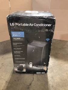 lot 9 image: LG Electronics  10,000 BTU (DOE) 115-Volt Portable Air Conditioner LP1021BSSM Cools 450 Sq Ft with Dehumidifier Function, Wi-Fi Enabled Customer return Review all pictures