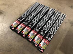lot 10 image: RELN  Storm Drain Deep Series 5 in. W x 5.25 in. D x 39.4 in. L Channel Drain Kit with Gray Grate (6-Pack) Customer return Review all pictures