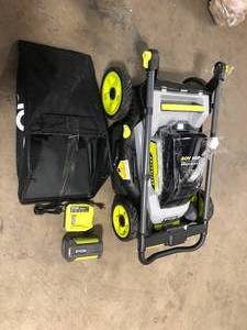 lot 24 image: RYOBI  40V HP BRUSHLESS 20 PUSH LAWN MOWER KIT Customer returns Review all pictures