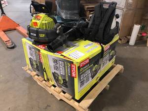 lot 28 image: Mix lot of Ryobi BackPack Blowers Customer returns Review all pictures