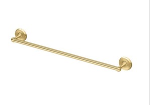 lot 56 image: 2 New Gatco 24in & 18in Towel Bars in Brushed Brass