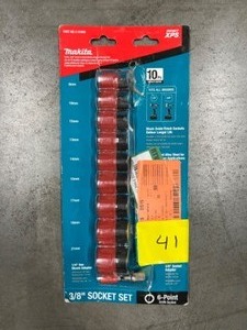 lot 41 image: Makita - IMPACT XPS 38in Drive Socket Set Metric with Standard SA (10-Piece)