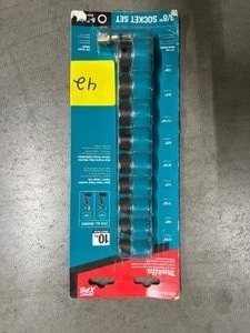 lot 42 image: Makita - IMPACT XPS 38in Drive Socket Set SAE with Standard SA (10-Piece)