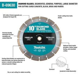 lot 48 image: Makita - 10 Premium Segmented Rim Diamond Blade