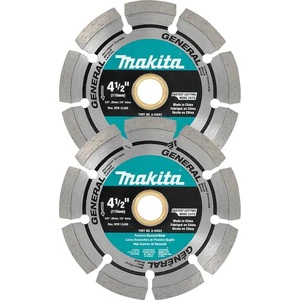 lot 49 image: Makita - 4-12 in. Segmented Diamond Blade (2-Pack)