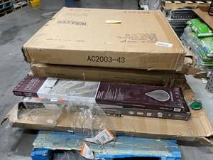 lot 127 image: Assorted Pallet of building material and furniture