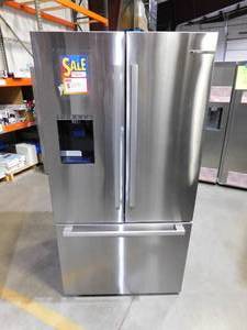 Bosch 500 Series 26-cu ft Smart French Door Refrigerator with Ice Maker (Stainless Steel) ENERGY STAR