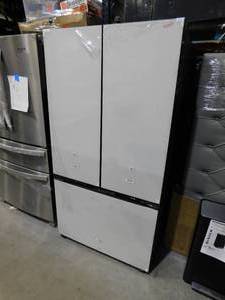 Samsung Bespoke 30.1-cu ft Smart French Door Refrigerator with Dual Ice Maker and Door within Door (White Glass- All Panels) ENERGY STAR