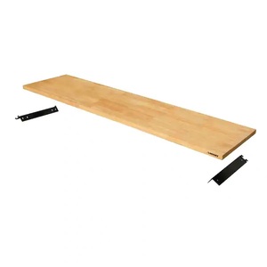 lot 82 image: Husky  72 in. Solid Wood Work Surface for Regular Duty Welded Steel Garage Storage System