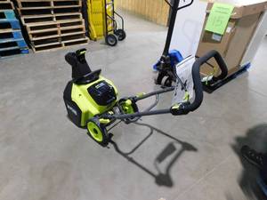 lot 28 image: RYOBI  40V HP Brushless 18 in. Single-Stage Cordless Electric Snow Blower (Tool-Only)