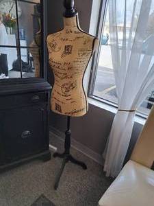 58 Dress Mannequin on Wooden Stand