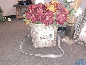 22 Bicycle theme Floral Arrangement in Basket
