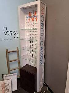 Morrocan Oil Lighted Display Case