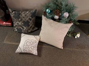 Lot of (3) Decorative Throw Pillows