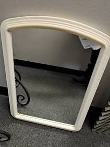 White Framed Wall Mirror 16x22
