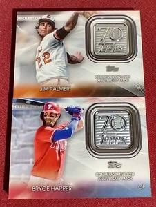 (2) Topps Anniversary Patch Cards - Palmer & Harper