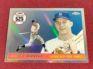 Topps Chrome Refractor Mickey Mantle Home Run History Card - #d400
