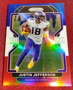 2021 Red White & Blue Prizm Justin Jefferson Card