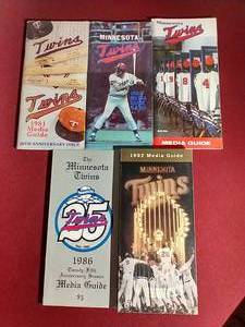 (5) Vintage Minnesota Twins Media Guides