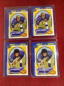 (4) 2005 Topps Purple People Eaters Cards - Gary Larsen & Jim Marshall