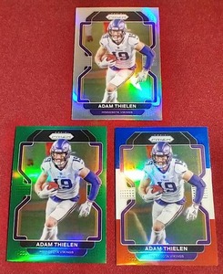(3) Beautiful Adam Thielen Prizm Cards