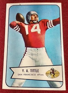 1954 Bowman Y.A. Tittle Card